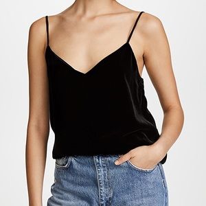 L’AGENCE Velvet Jane Camisole Tank in Black